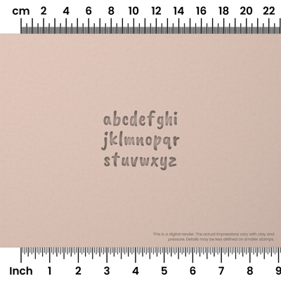 Caveat Brush | Lowercase | Alphabet Stamp Sets - Ceramind® Tools