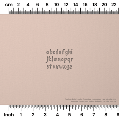 Caveat Brush | Lowercase | Alphabet Stamp Sets - Ceramind® Tools