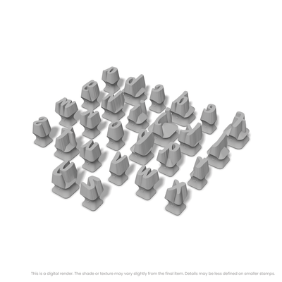 Caveat Brush | Lowercase | Alphabet Stamp Sets - Ceramind® Tools