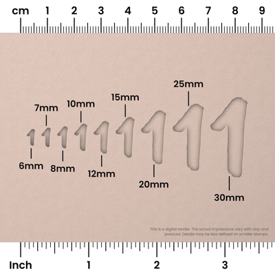 Caveat Brush | Number Stamp Sets - Ceramind® Tools