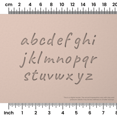Caveat | Lowercase | Alphabet Stamp Sets - Ceramind® Tools