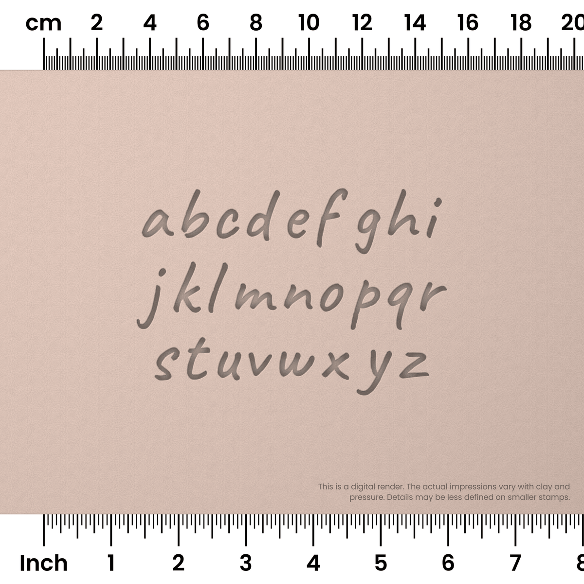 Caveat | Lowercase | Alphabet Stamp Sets - Ceramind® Tools