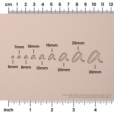 Caveat | Lowercase | Alphabet Stamp Sets - Ceramind® Tools