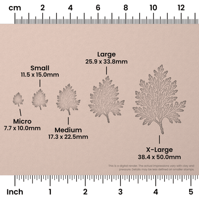 Cedar Leaf Stamps - Photo Textured - Ceramind® Tools