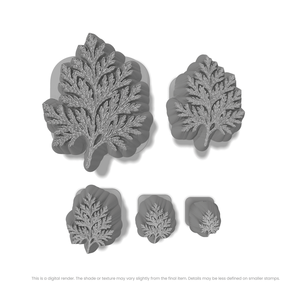 Cedar Leaf Stamps - Photo Textured - Ceramind® Tools