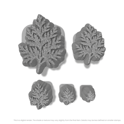 Cedar Leaf Stamps - Photo Textured - Ceramind® Tools
