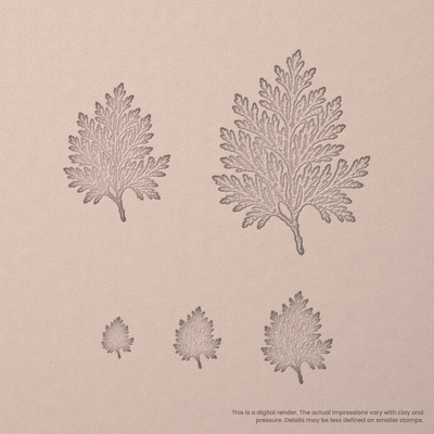 Cedar Leaf Stamps - Photo Textured - Ceramind® Tools