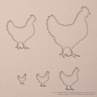 Chicken Stamps - Ceramind® Tools