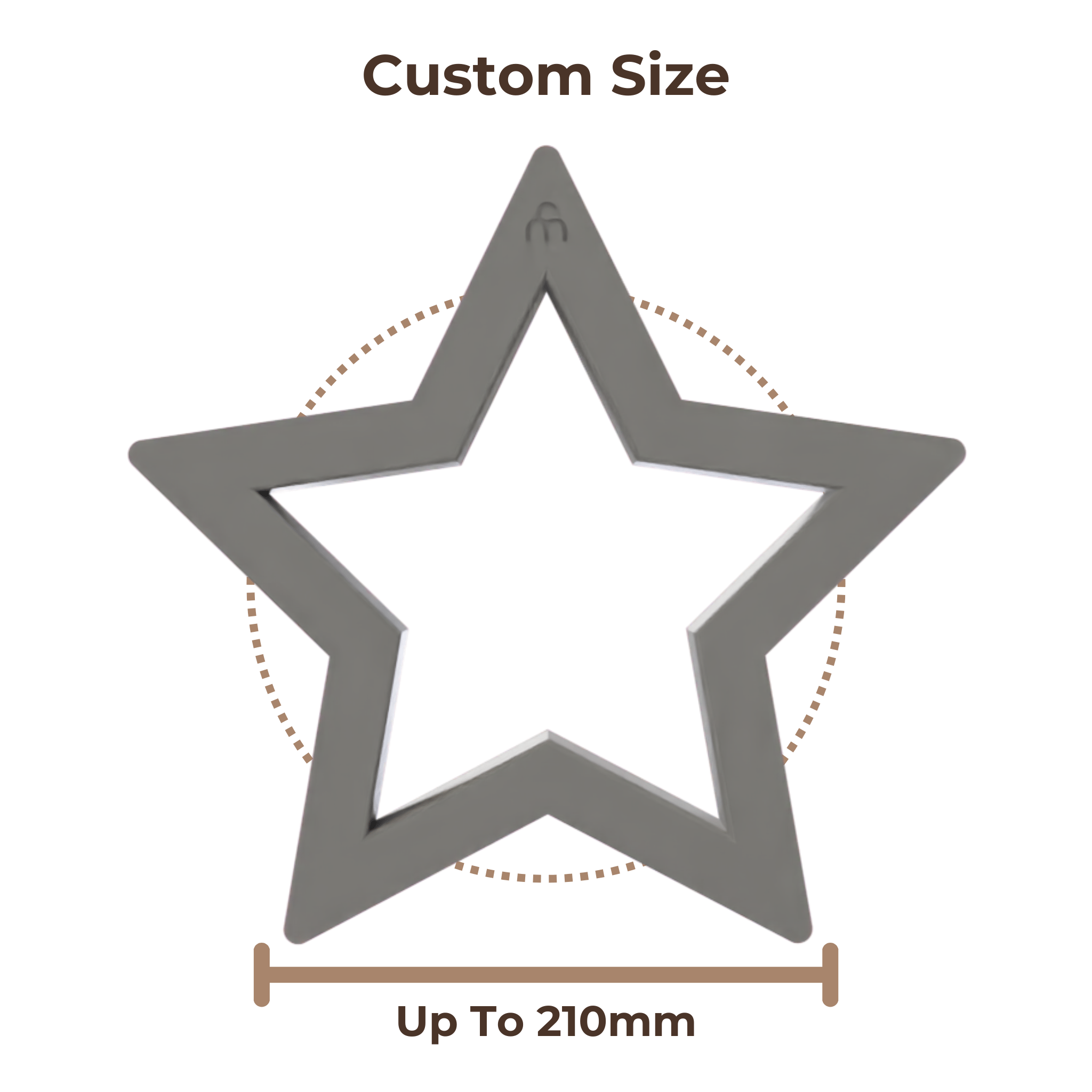 Clay Slab Cutters - 5 - Sided Star - Custom Sizes - Ceramind® Tools