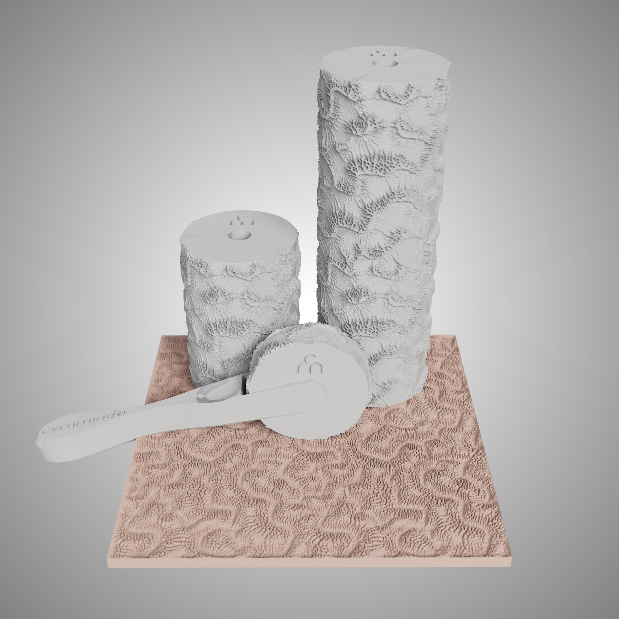 Clay Texture Roller - Coral Texture - Variation 01 - Ceramind® Tools