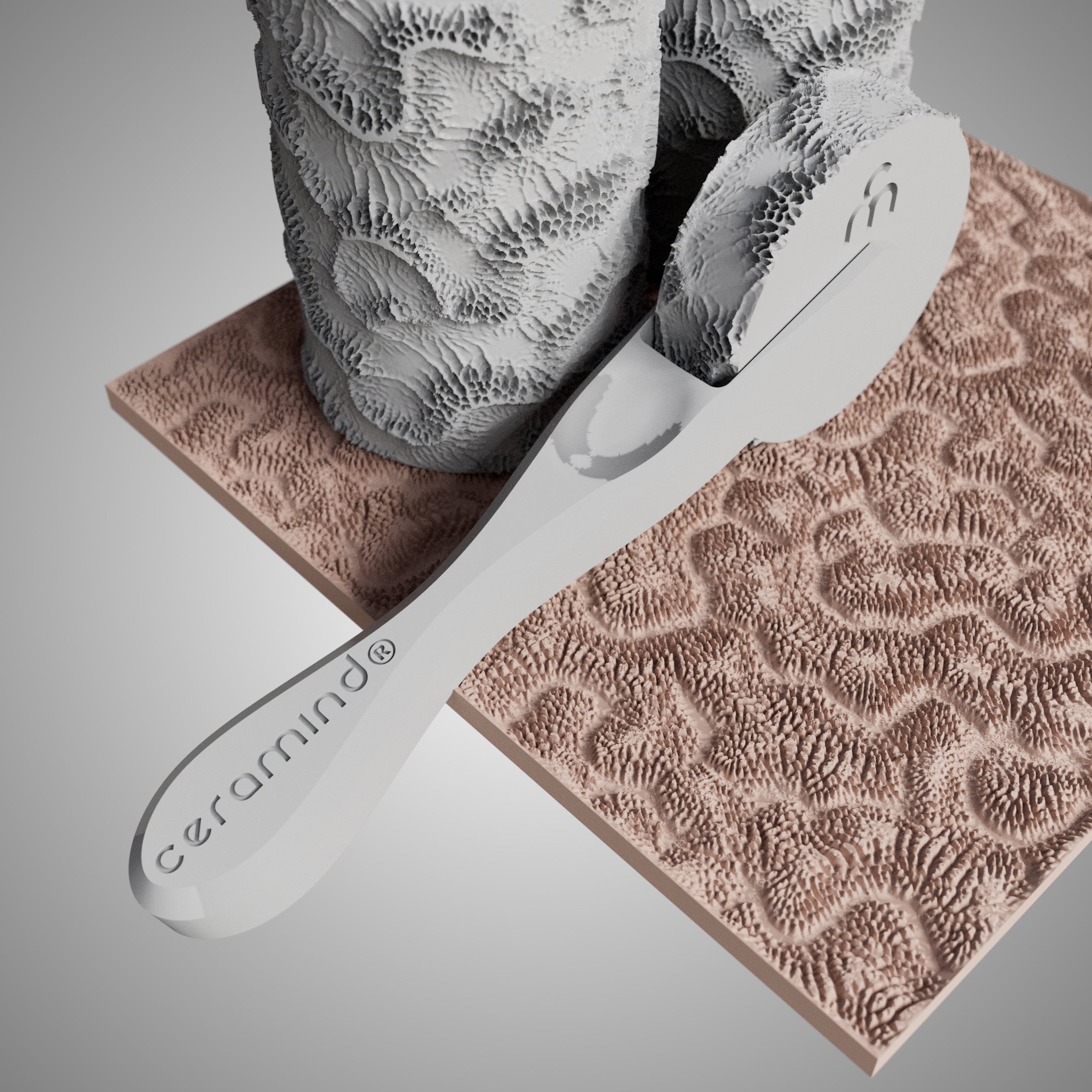 Clay Texture Roller - Coral Texture - Variation 01 - Ceramind® Tools