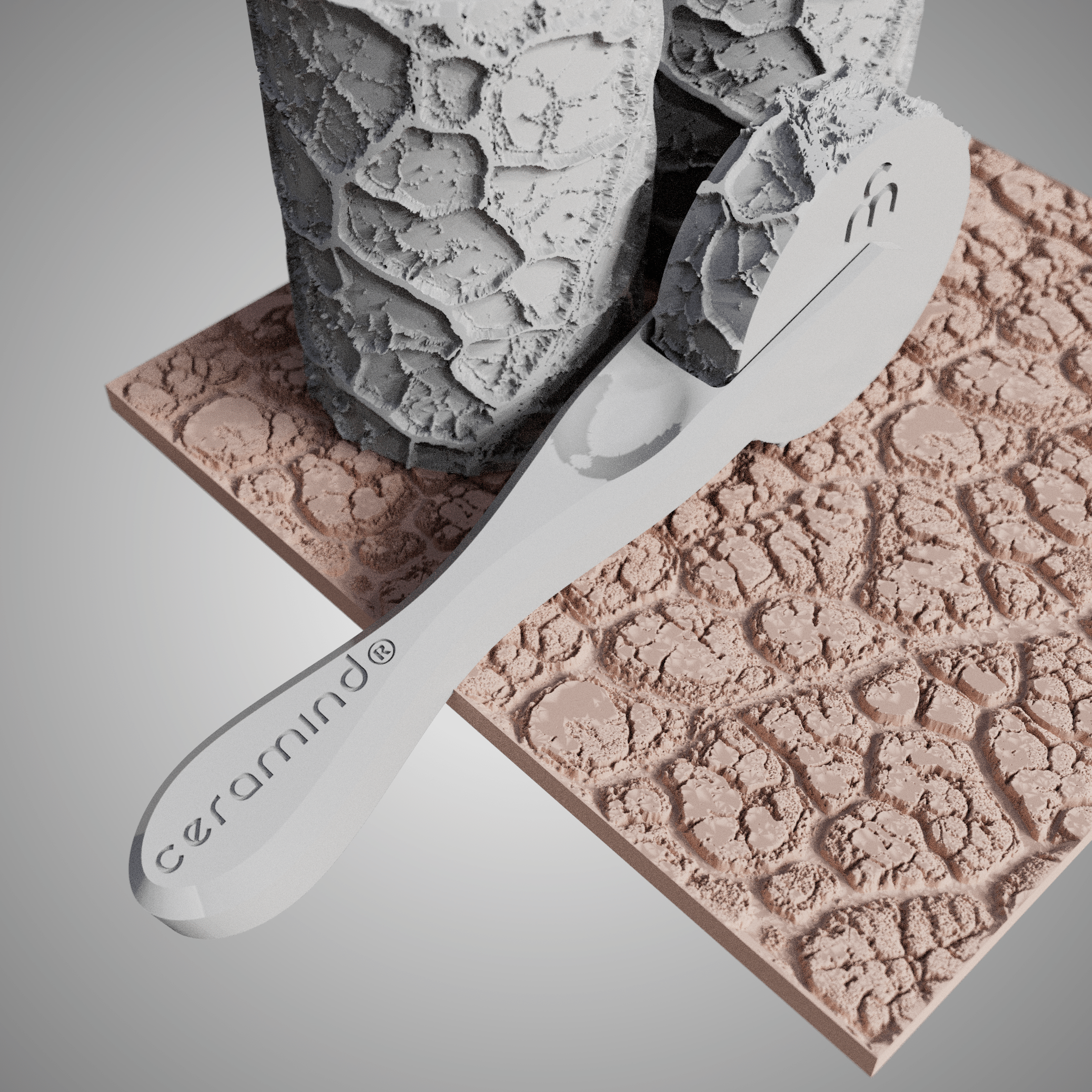 Clay Texture Roller - Coral Texture - Variation 02 - Ceramind® Tools