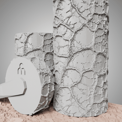 Clay Texture Roller - Coral Texture - Variation 02 - Ceramind® Tools