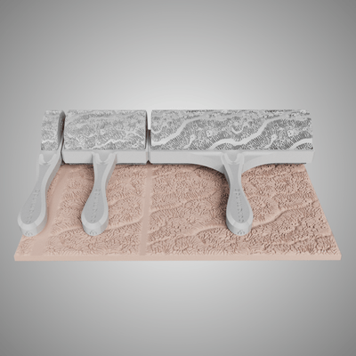 Lertexturrulle - Koralltextur - Variant 03 - Ceramind® Tools