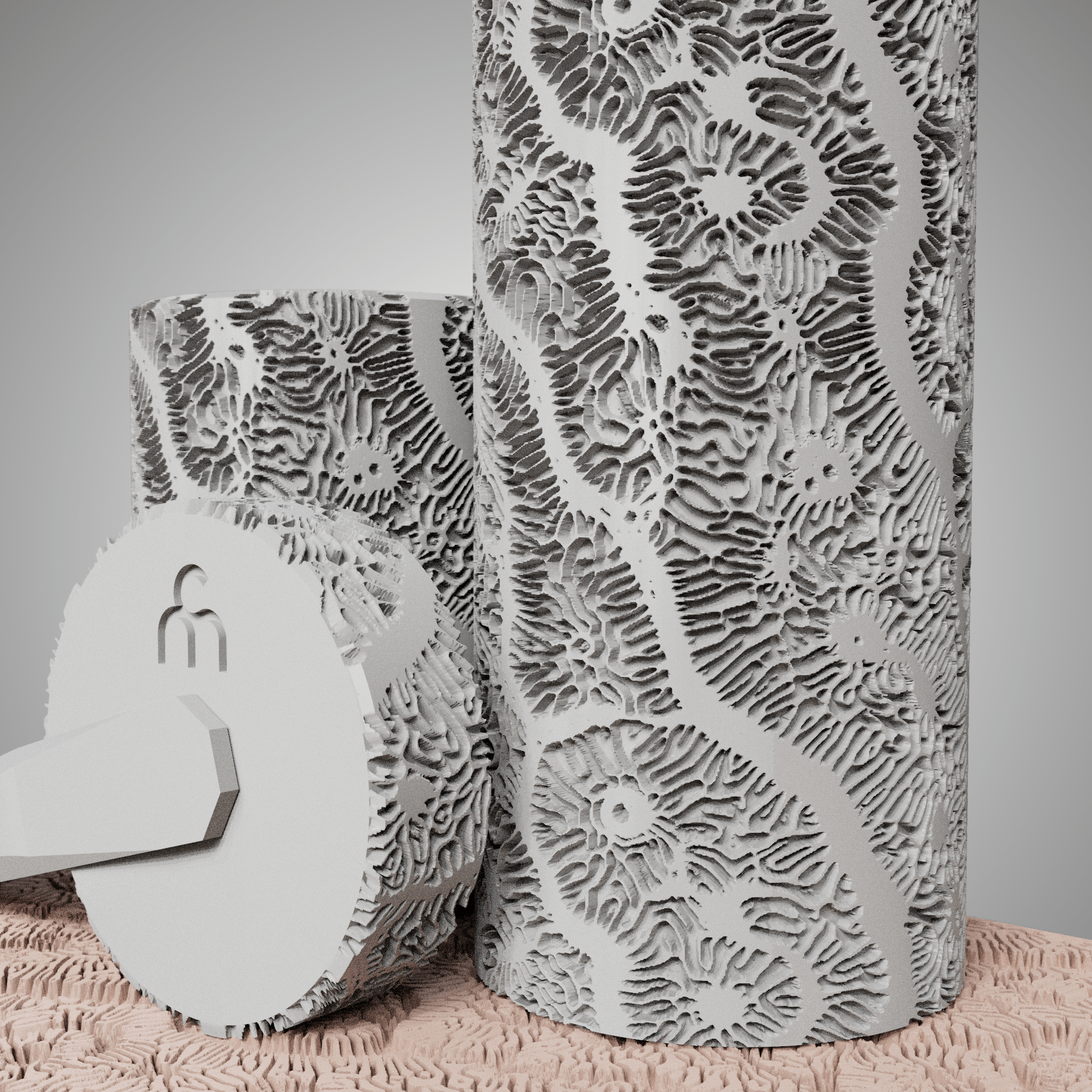 Clay Texture Roller - Coral Texture - Variation 03 - Ceramind® Tools