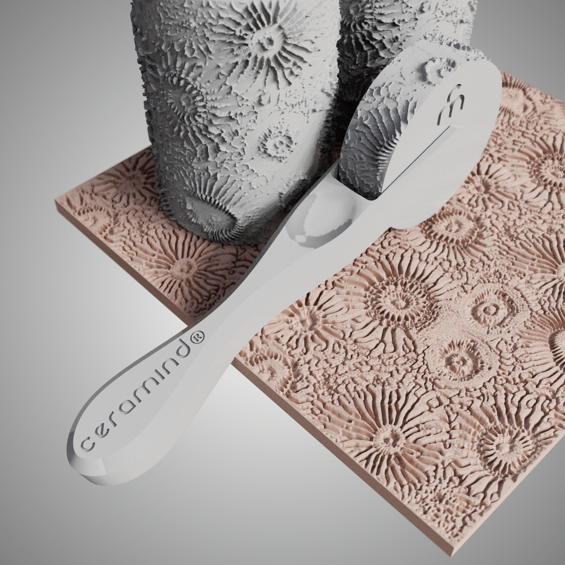 Clay Texture Roller - Coral Texture - Variation 04 - Ceramind® Tools