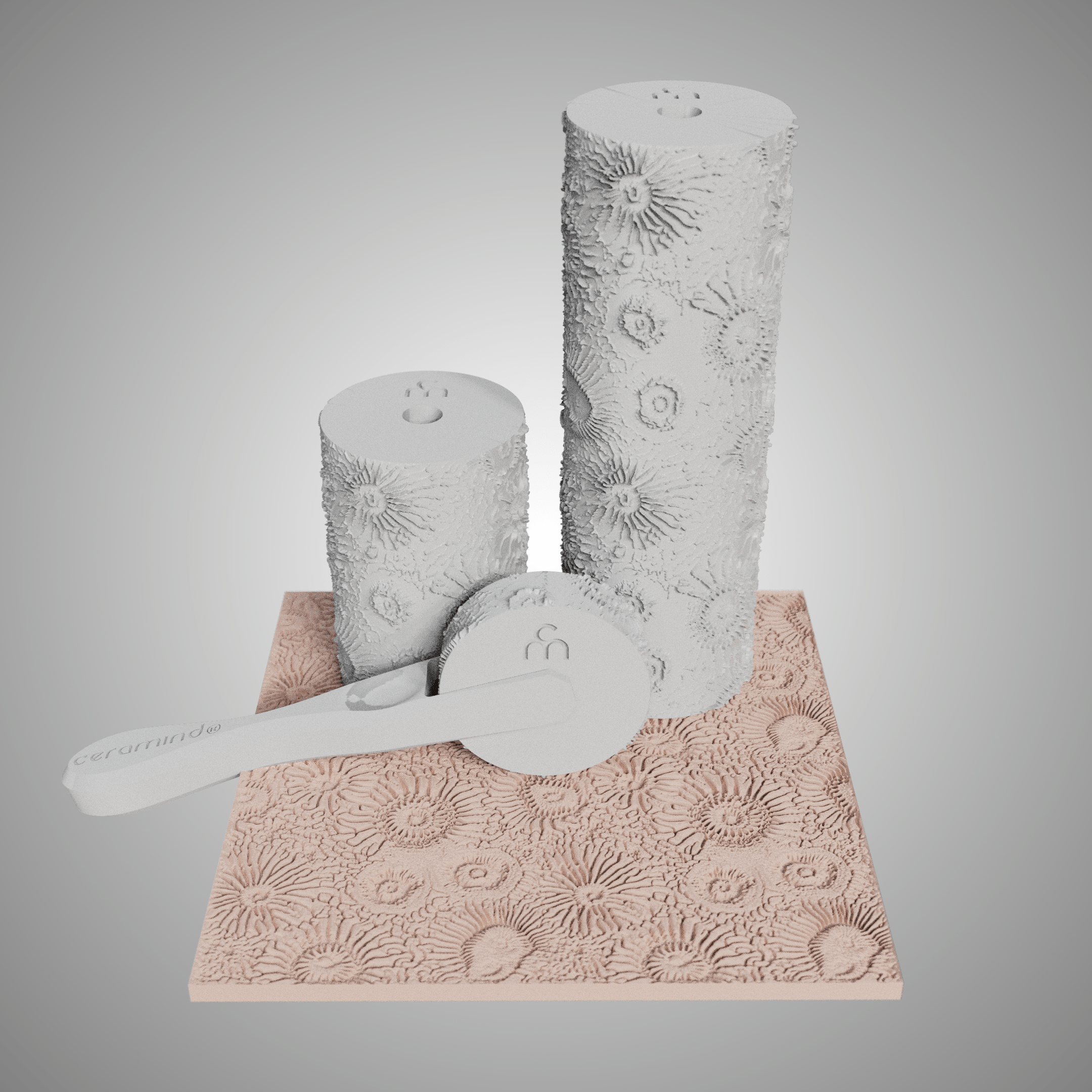 Clay Texture Roller - Coral Texture - Variation 04 - Ceramind® Tools