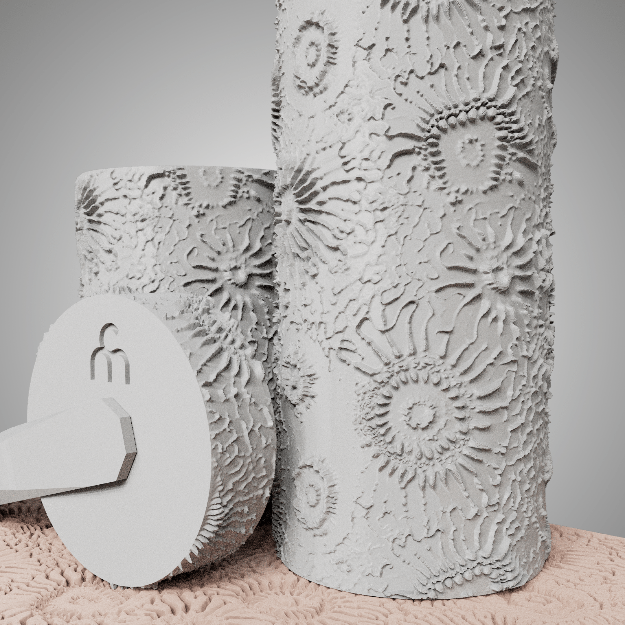 Clay Texture Roller - Coral Texture - Variation 04 - Ceramind® Tools