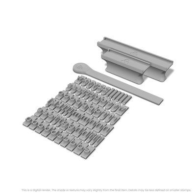 Comfortaa | Font Rail Stamp Sets | Letters, Numbers, and Symbols - Ceramind® Tools