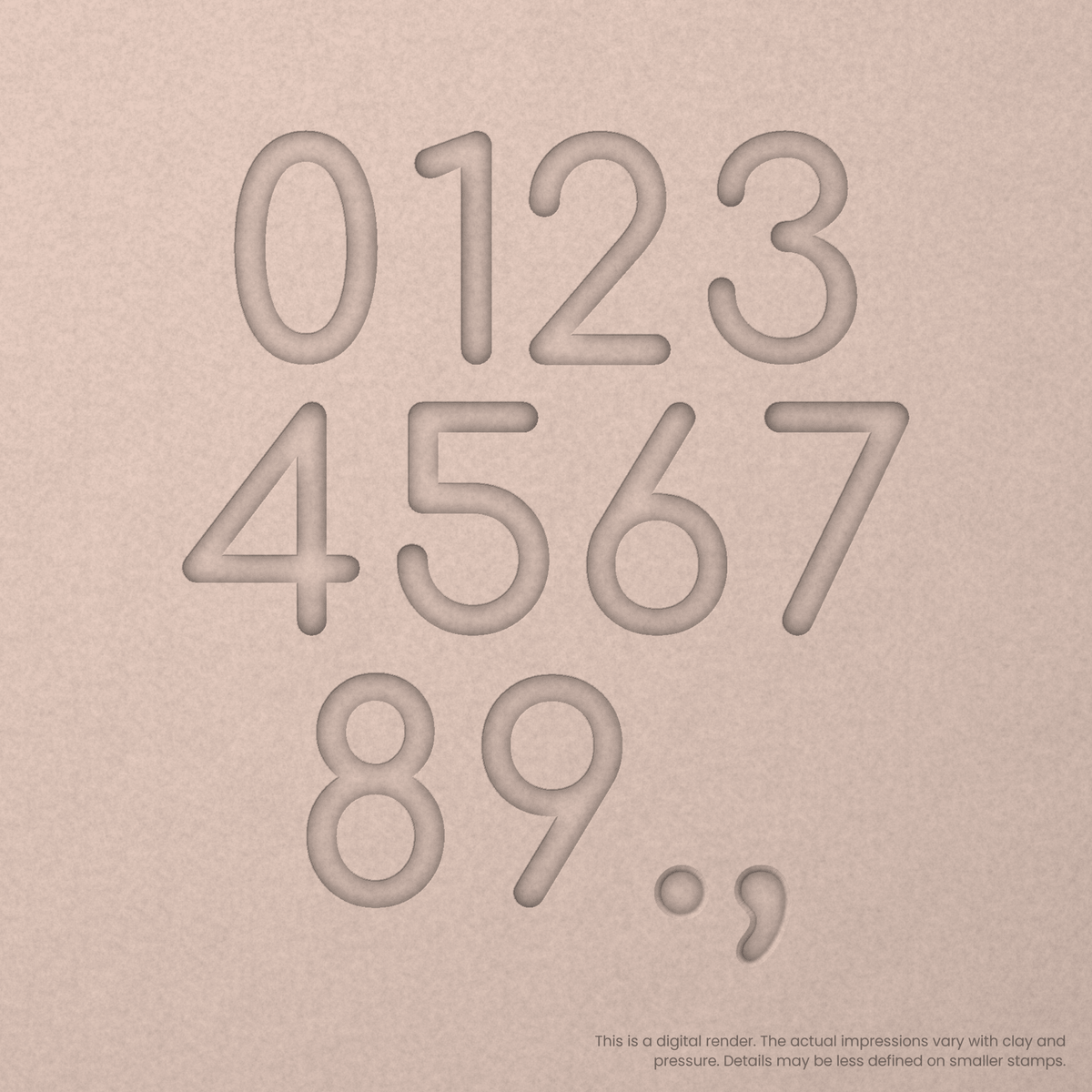 Comfortaa | Font Rail Stamp Sets | Letters, Numbers, and Symbols - Ceramind® Tools