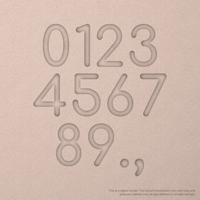 Comfortaa | Font Rail Stamp Sets | Letters, Numbers, and Symbols - Ceramind® Tools