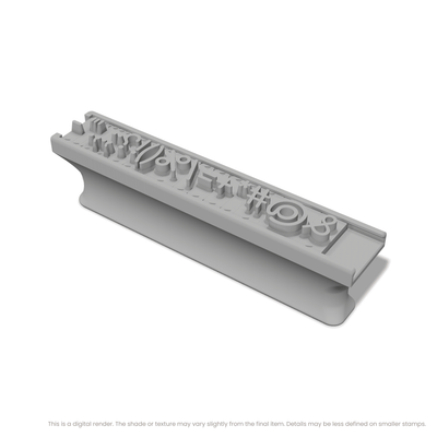 Comfortaa | Font Rail Stamp Sets | Letters, Numbers, and Symbols - Ceramind® Tools