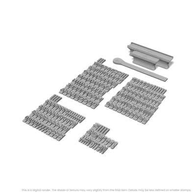 Comfortaa | Font Rail Stamp Sets | Letters, Numbers, and Symbols - Ceramind® Tools