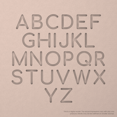 Comfortaa | Font Rail Stamp Sets | Letters, Numbers, and Symbols - Ceramind® Tools