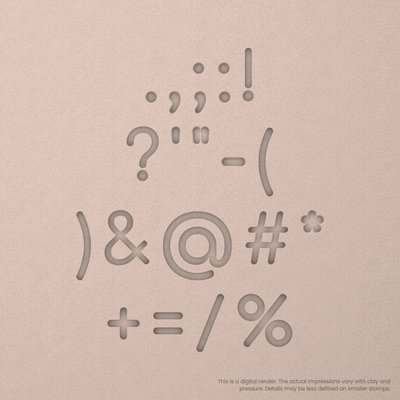 Comfortaa | Font Rail Stamp Sets | Letters, Numbers, and Symbols - Ceramind® Tools