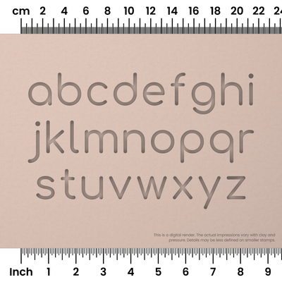 Comfortaa | Lowercase | Alphabet Stamp Sets - Ceramind® Tools