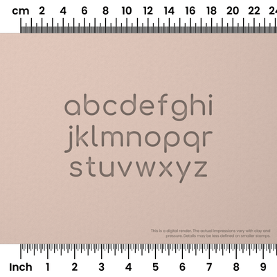 Comfortaa | Lowercase | Alphabet Stamp Sets - Ceramind® Tools