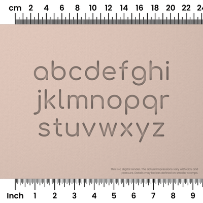 Comfortaa | Lowercase | Alphabet Stamp Sets - Ceramind® Tools