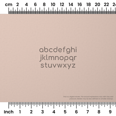 Comfortaa | Lowercase | Alphabet Stamp Sets - Ceramind® Tools
