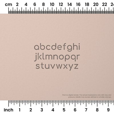 Comfortaa | Lowercase | Alphabet Stamp Sets - Ceramind® Tools