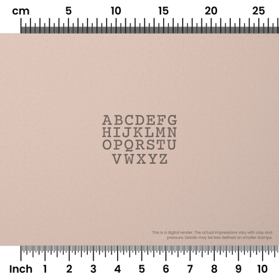Courier Prime | All Caps | Alphabet Stamp Sets - Ceramind® Tools