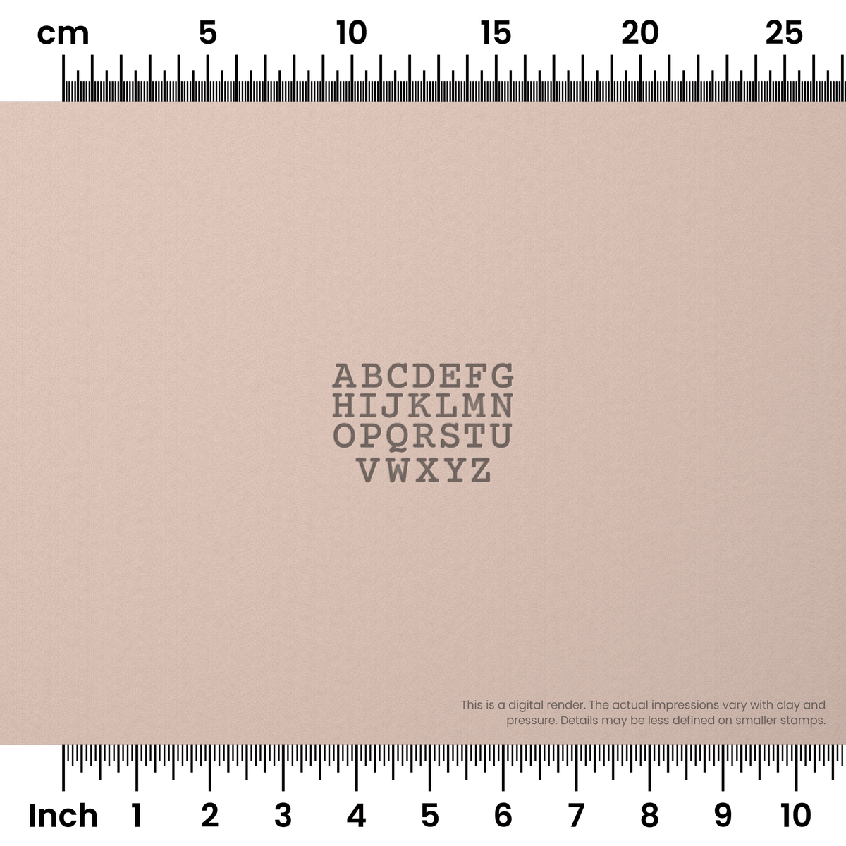 Courier Prime | All Caps | Alphabet Stamp Sets - Ceramind® Tools