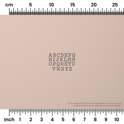 Courier Prime | All Caps | Alphabet Stamp Sets - Ceramind® Tools