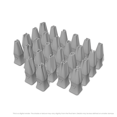 Courier Prime | All Caps | Alphabet Stamp Sets - Ceramind® Tools