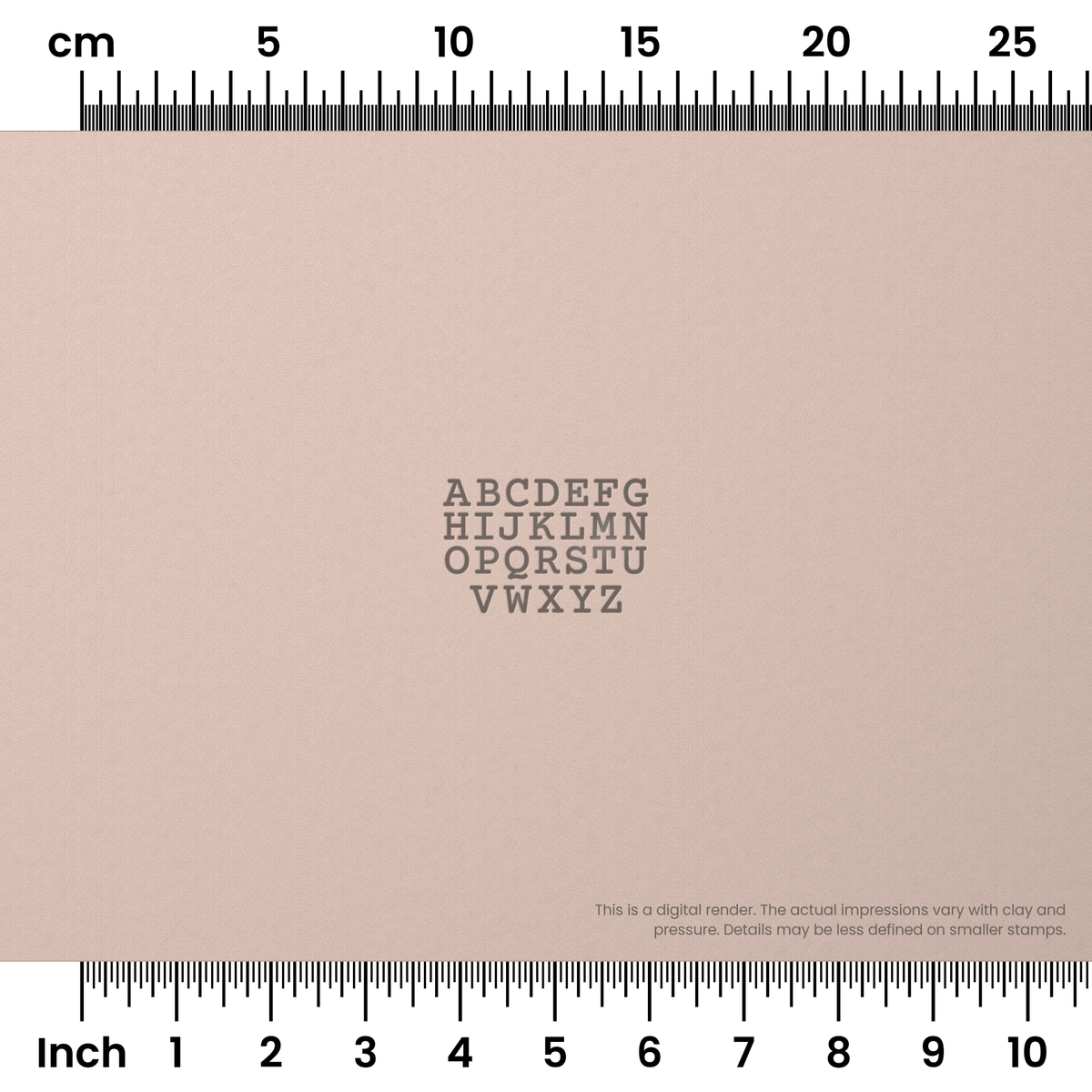 Courier Prime | All Caps | Alphabet Stamp Sets - Ceramind® Tools