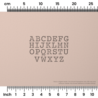 Courier Prime | All Caps | Alphabet Stamp Sets - Ceramind® Tools