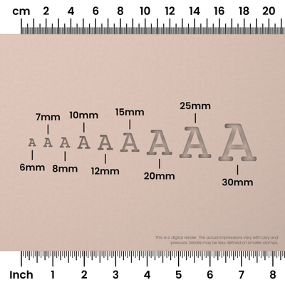 Courier Prime | All Caps | Alphabet Stamp Sets - Ceramind® Tools