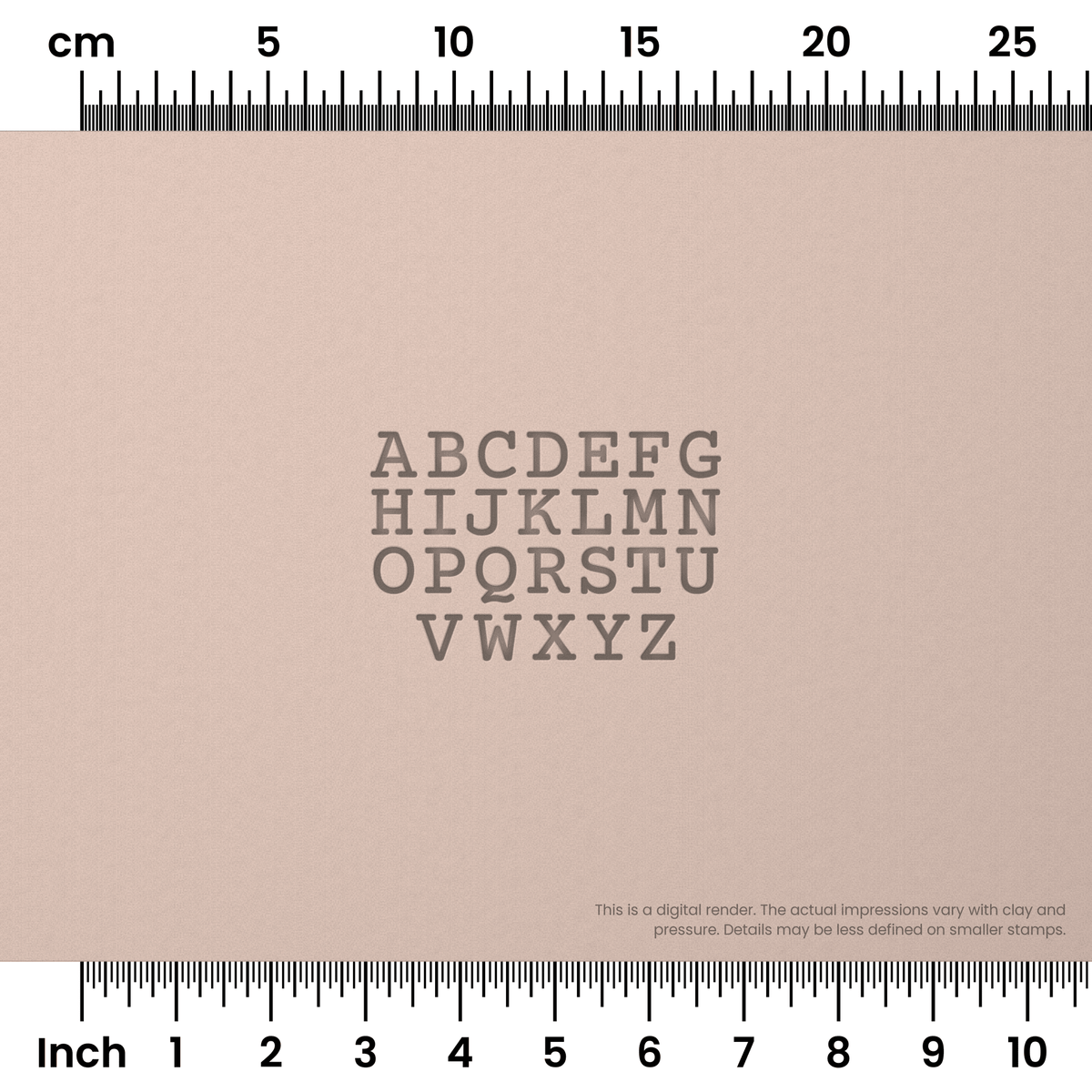 Courier Prime | All Caps | Alphabet Stamp Sets - Ceramind® Tools