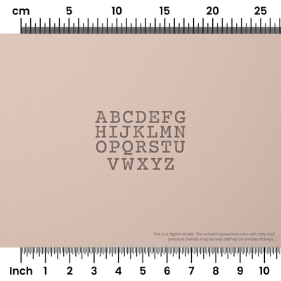 Courier Prime | All Caps | Alphabet Stamp Sets - Ceramind® Tools