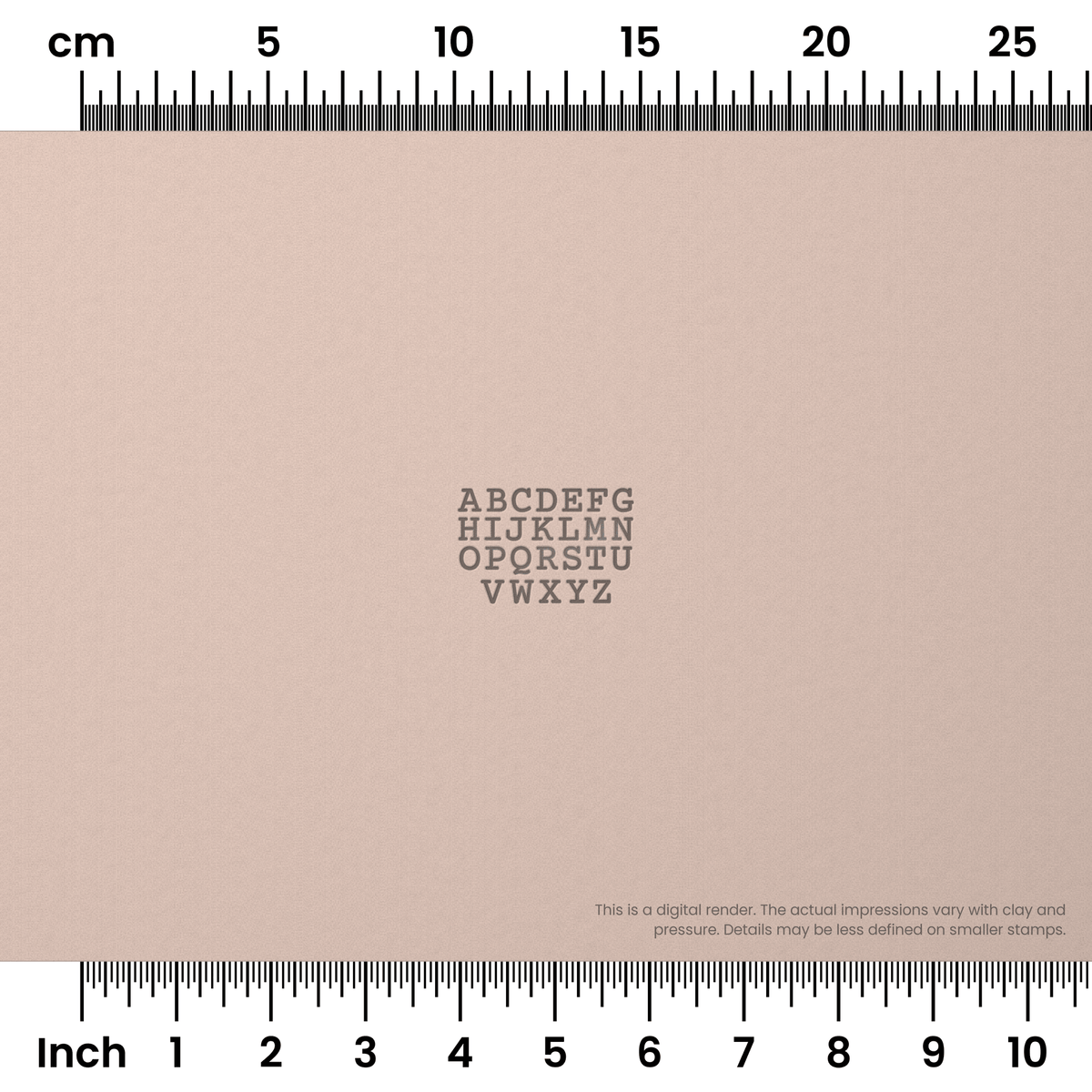 Courier Prime | All Caps | Alphabet Stamp Sets - Ceramind® Tools