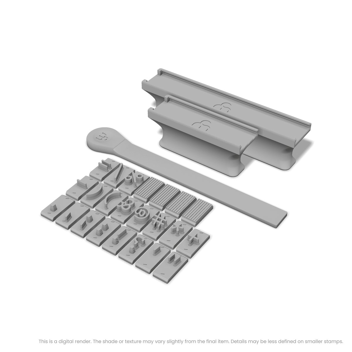 Courier Prime | Font Rail Stamp Sets | Letters, Numbers, and Symbols - Ceramind® Tools