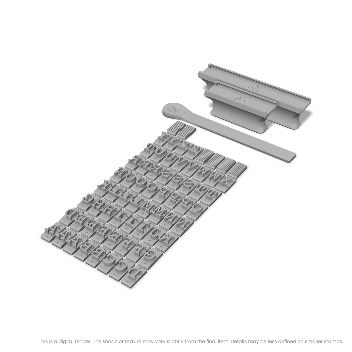 Courier Prime | Font Rail Stamp Sets | Letters, Numbers, and Symbols - Ceramind® Tools