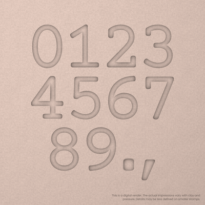 Courier Prime | Font Rail Stamp Sets | Letters, Numbers, and Symbols - Ceramind® Tools