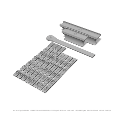 Courier Prime | Font Rail Stamp Sets | Letters, Numbers, and Symbols - Ceramind® Tools