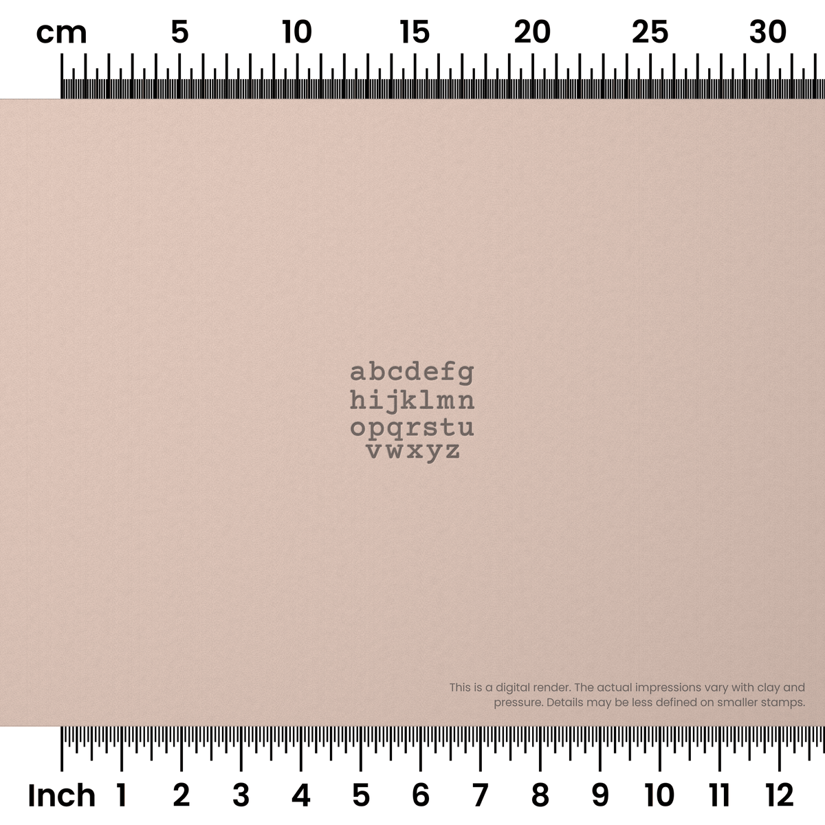 Courier Prime | Lowercase | Alphabet Stamp Sets - Ceramind® Tools