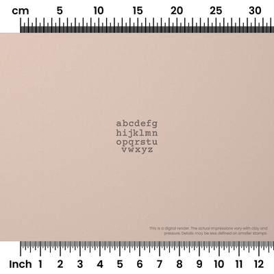 Courier Prime | Lowercase | Alphabet Stamp Sets - Ceramind® Tools